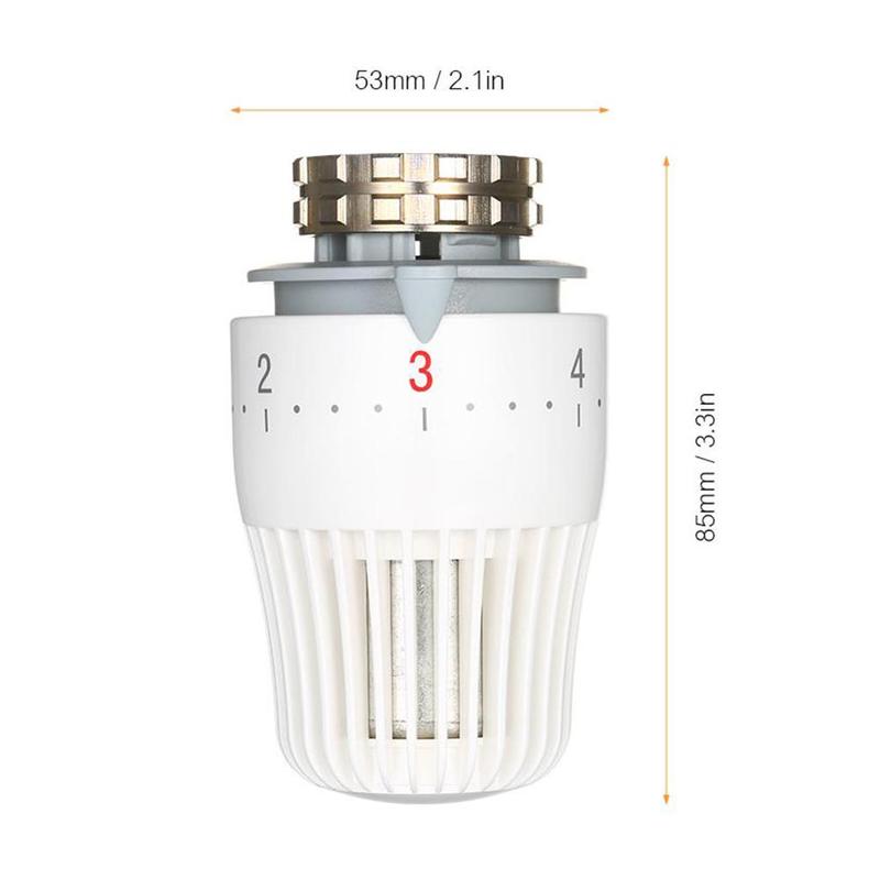 Thermostatic Radiator Brass Valve Dn15 Dn20 Dn25 Floor Heating System Thermostatic Radiator Valve Head