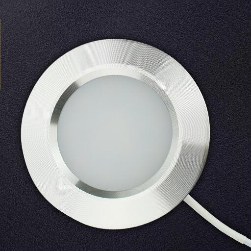 Under skabslys led natlampe dæmpbar 12v 3w rund aluminium skabslys under skab køkkenlamper bordbelysning
