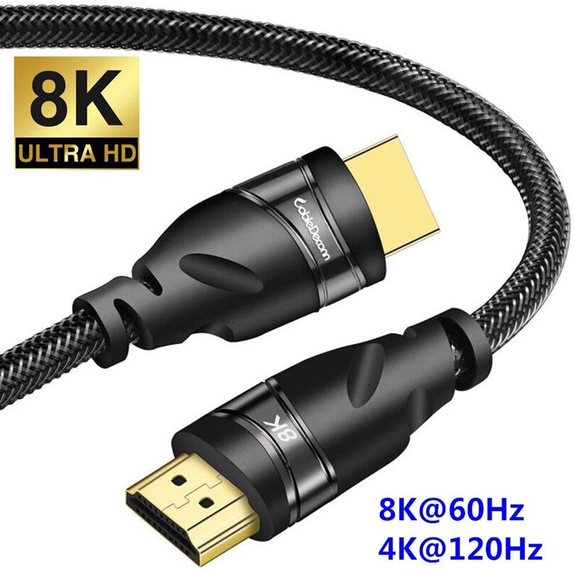 HDMI Cable to HDMI Cable Adapter Copper Cord Real UHD HDR 8K 48Gbps @ 60Hz 4K @120Hz Support HDCP 3D