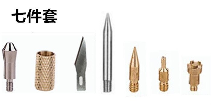 Cabezal pirográfico para estampado en , herramienta de pirograbado de calabaza hecha a mano, para tallado de cuero: Rojo