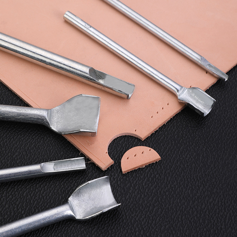 Half Round Cutter Punch Leather Craft Tools Leather Handmade Craft Tools Arc-shaped Punch for Belt Strap DIY Leather Tool