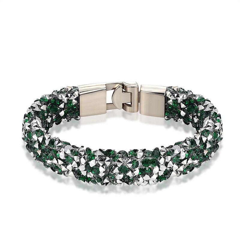 Janeyacy 10 Kleur Armband & Dames Armband Strass Armband Lady Charm Persoonlijkheid Pulsera mujer: TZ141