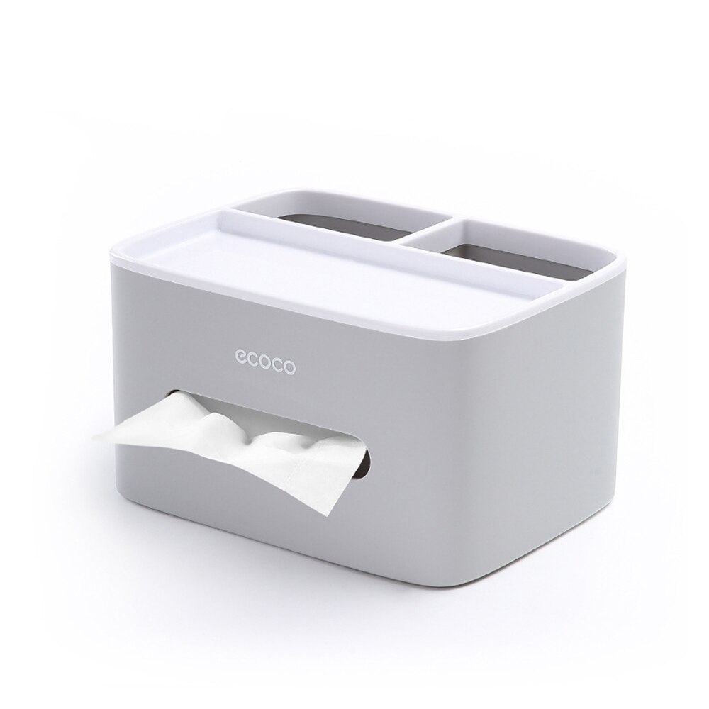 ECOCO Waterproof Tissue Box Wall-Mounted Bathroom Tissue Dispenser for Multifold Paper Towels Tissue Storage Box with Drawer: Grey Case