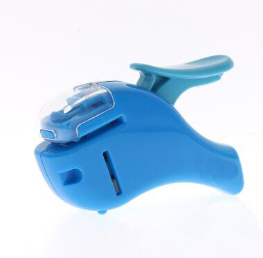 Mini Stapler Safe Staple Free Stapler Office Paper binding Stapleless Stapler Without Staple: Blue