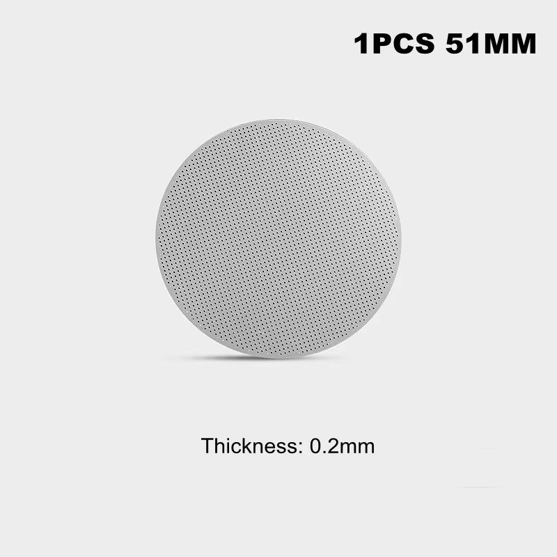 49mm Coffee Puck Screen 58mm 51mm 54mm 53mm Portafilter Filter Mesh Plate Coffee Filter Screen Espresso Puck Screen Coffee Maker: light yellow