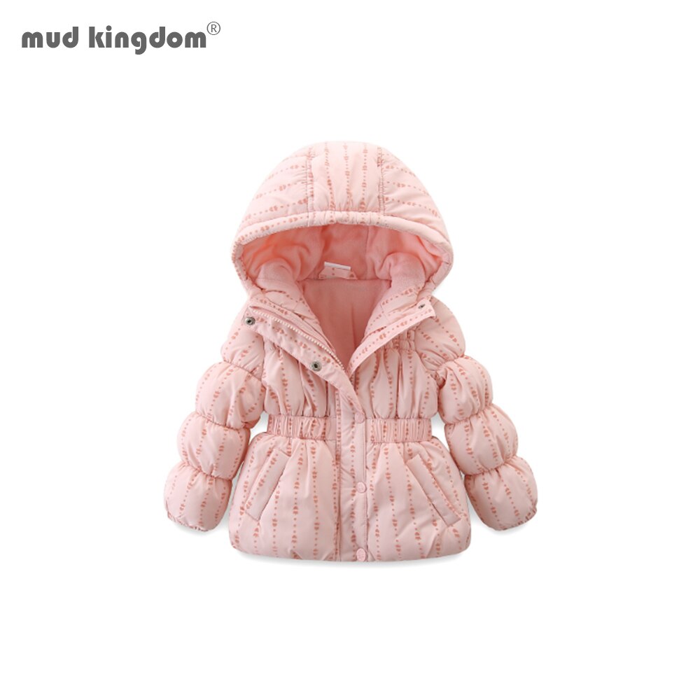 Mudkingdom Delle Ragazze Del bambino puffer Giacca Addensare Caldo di Inverno con Cappuccio in Cotone Cappotti per Le Ragazze Dei Bambini Della Tuta Sportiva