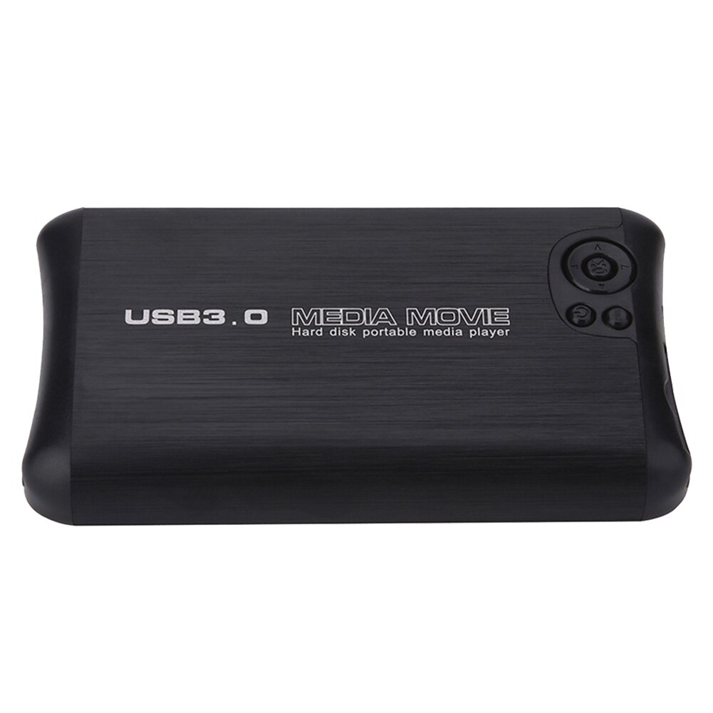 U Disk 2.5Inch Hdd Mini Draagbare Muziek Autoplay Ondersteuning Mkv H.264 Video Sata 1080P USB3.0 Full Hd Media speler Av Uitgang