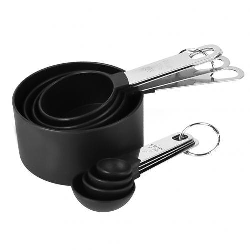 8 stk rustfrit stål målebæger køkken måleværktøj sæt bagesukker kaffe krydderi mælkepulver skeer scoop tool: Default Title