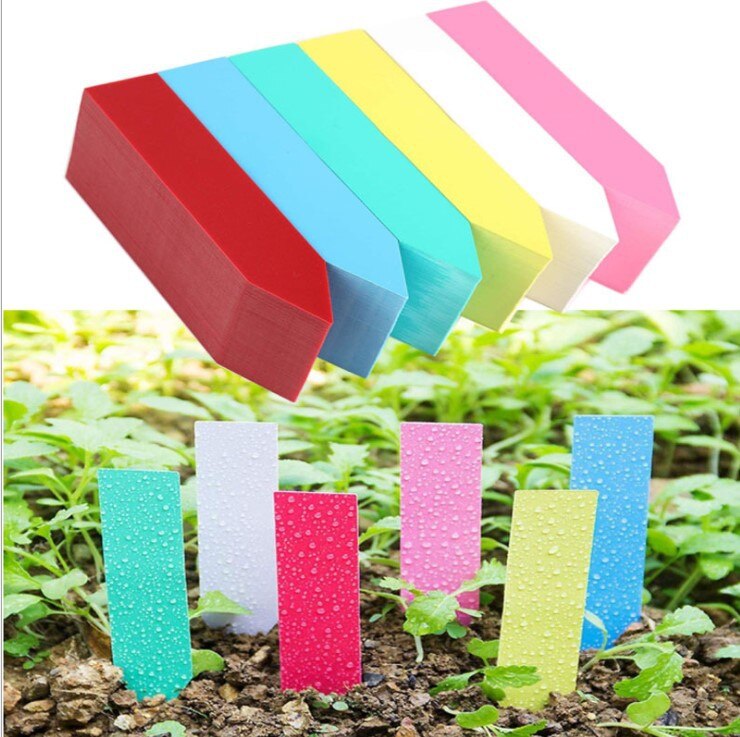 100 PCS Color Garden Inserts Label For Flowers, Plants, Thickened Waterproof Fast Sun Scrub Plastic Labels