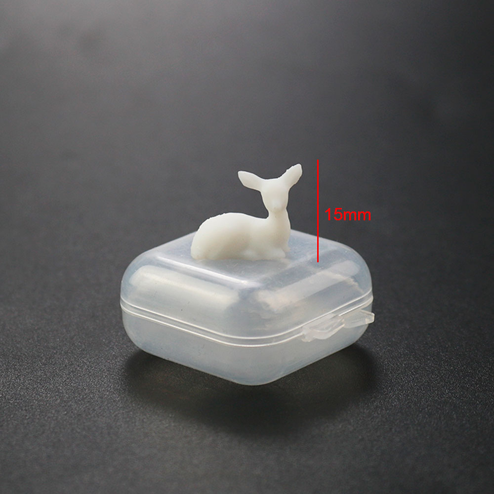 Voor leuke 3D Elanden Decoratie Bos Miniaturen Micro Landschap Decoratie Hars Vuller Kristallen Bol Plastic Fee Herten: Dark Brown