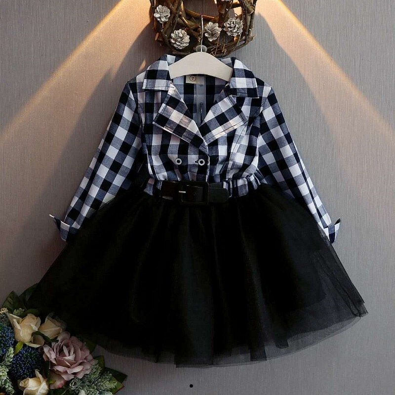 3-8 Jaar Oud Meisje Jurk Lente Zomer Plaided Mesh Faric Skrit Peuter Kids Meisjes Prinses Jurken 3-8Y: Ivoor / 140CM