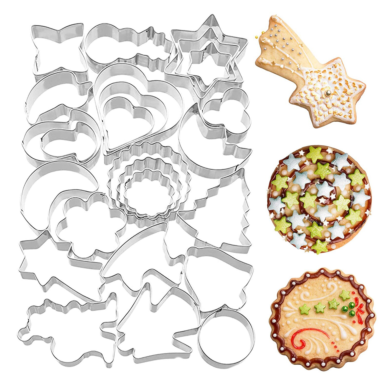 Biscuit Mold 3D Cookie Plunger Cutter Gebak Versieren Diy Voedsel Fondant Bakvorm Tool Kerstboom Sneeuwpop