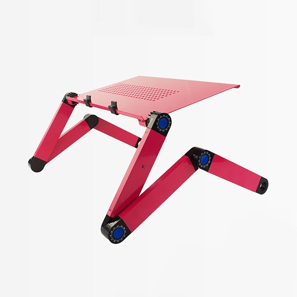 Multifunctional Laptop Table Adjustable Aluminum Laptop Stand Cooling Laptop Bed Computer Desk Desk Riser: rose red-Ordinary