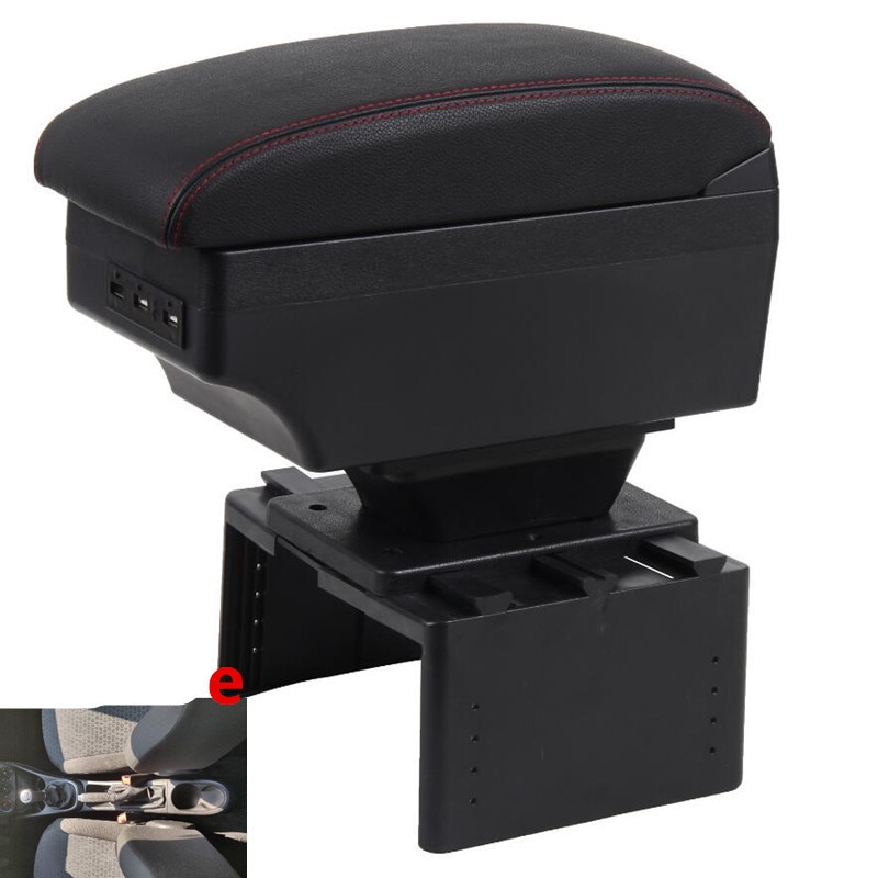 for corsa e armrest box universal car center console modification accessories double raised with USB