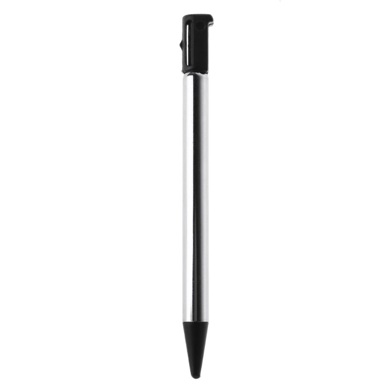 Bolígrafos de estilo ajustable corto para Nintendo 3DS DS, lápiz táctil Stylus extensible: Black