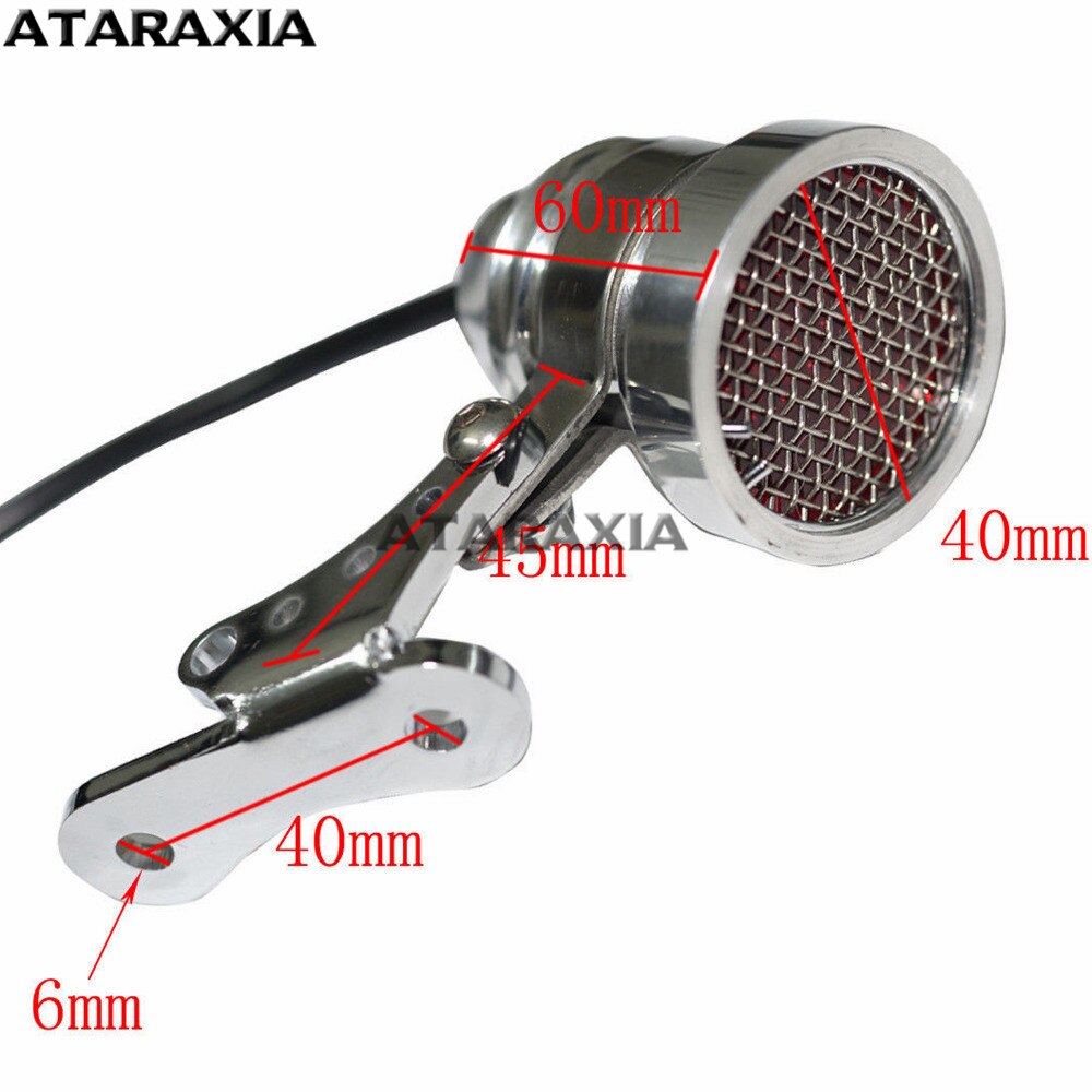 Retro baglygte universal cafe racer vintage baglygte mesh grill bremse stoplampe motorcykel retro cykel baglygte til harley