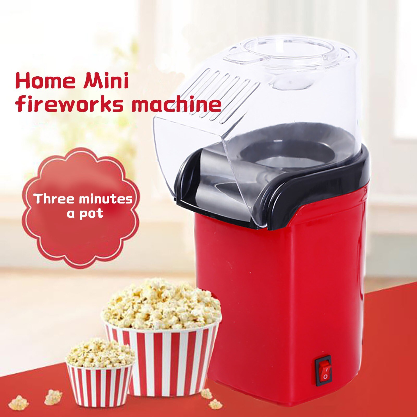 Mini Household Eletric Popcorn Maker Silicone Popcorn Machine Air Automatic Popper Snacks For Kids Children#dg4
