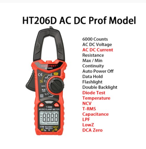Habotest Ac Dc Digitale Stroomtang Multimeter Pinz... – Vicedeal