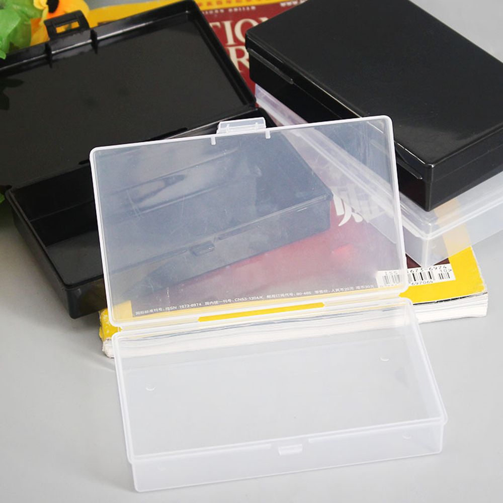 Plastic Make Storage Box Clear Vierkante Diamanten Schilderen Plastic Visitekaartje Doos Cosmetica Case Desktop Organizer