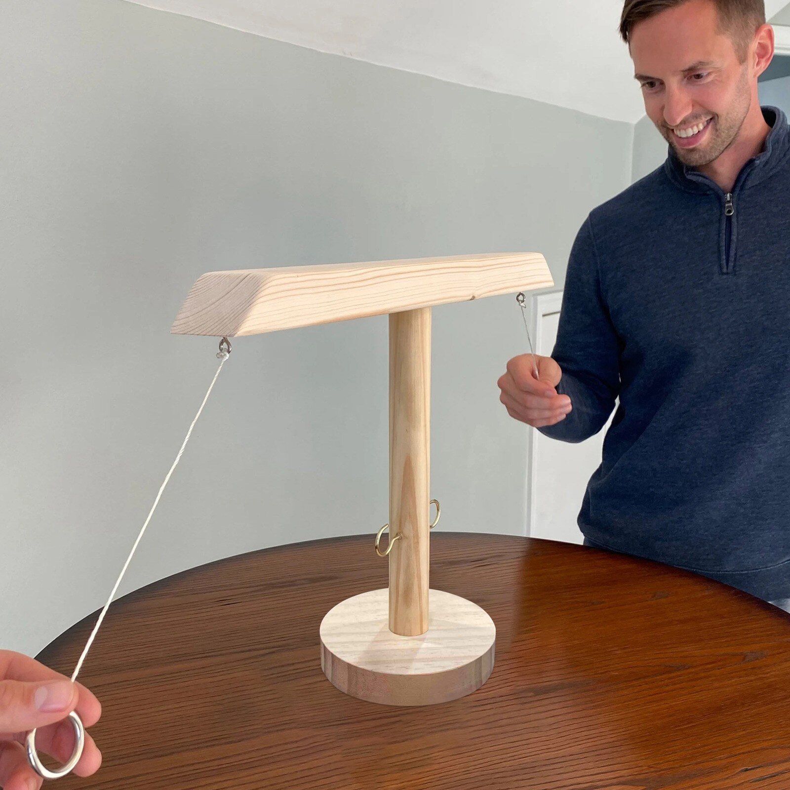 Party toys Leisure Industrial Style Bar Drink Shop Handmade Wooden Ring Toss Hooks Fast-paced Interactive Game For Bars Home