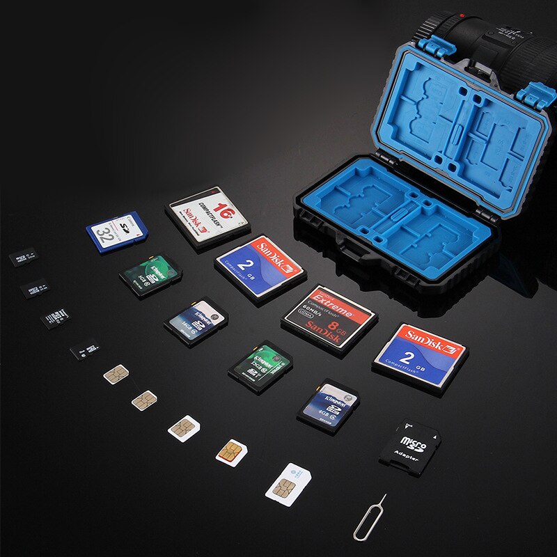 etui na kartę pamięci 27 w 1 dla 4CF + 8SD + 9TF + 1 karta Szpilka + 1 standardowa karta SIM + 2mikro-SIM + 2Nano-SIM
