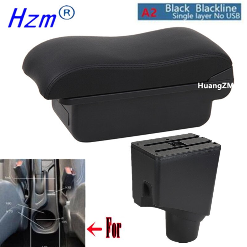 For Toyota Yaris Armrest For Toyota Yaris hybrid Car Armrest box Retrofit parts Interior Storage box USB LED: A style white lines