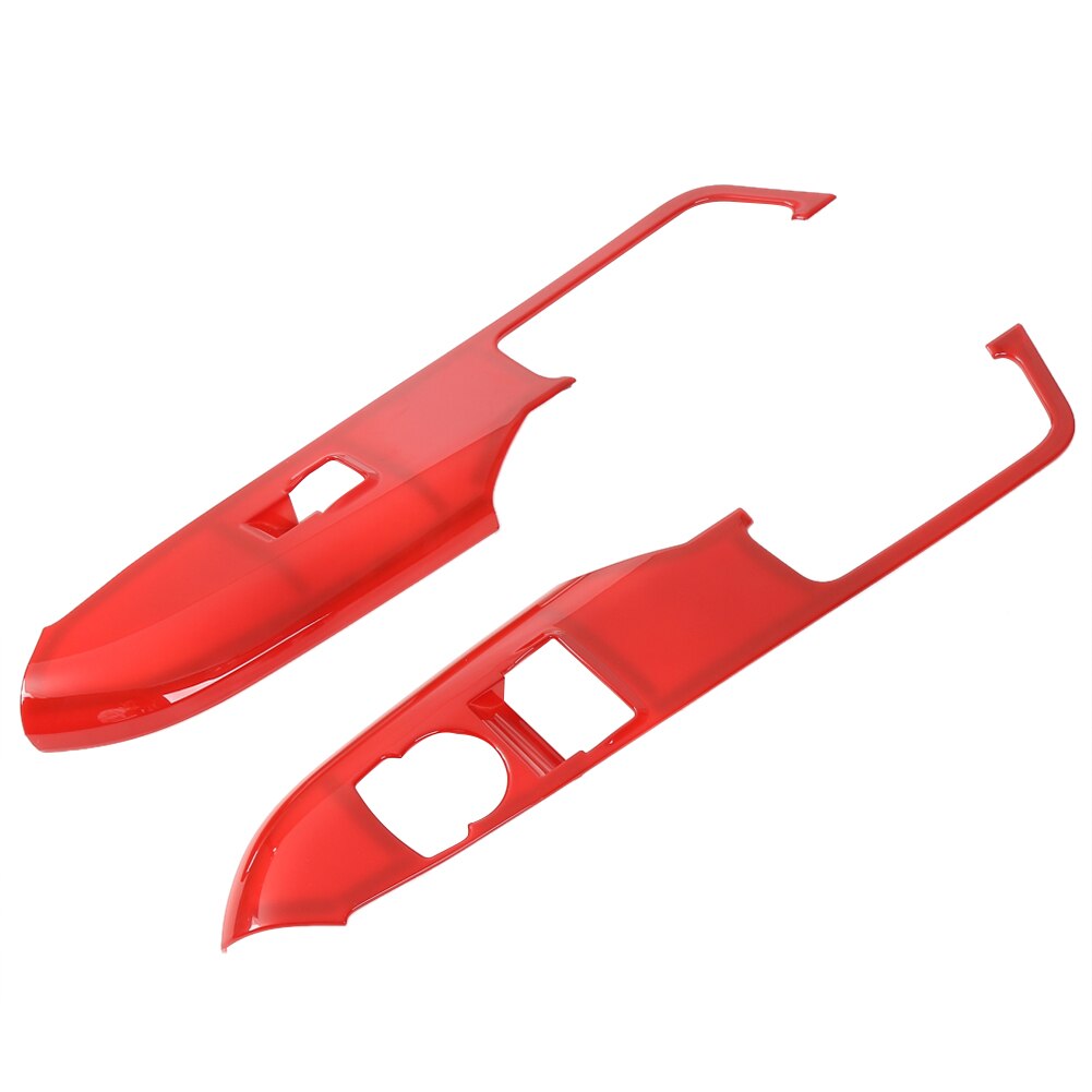 Cadre décoratif pour Ford Mustang + | Porte-accoudoir de porte de voiture bouton de commutation de fenêtre, cadre décoratif pour Ford Mustang +: Rouge