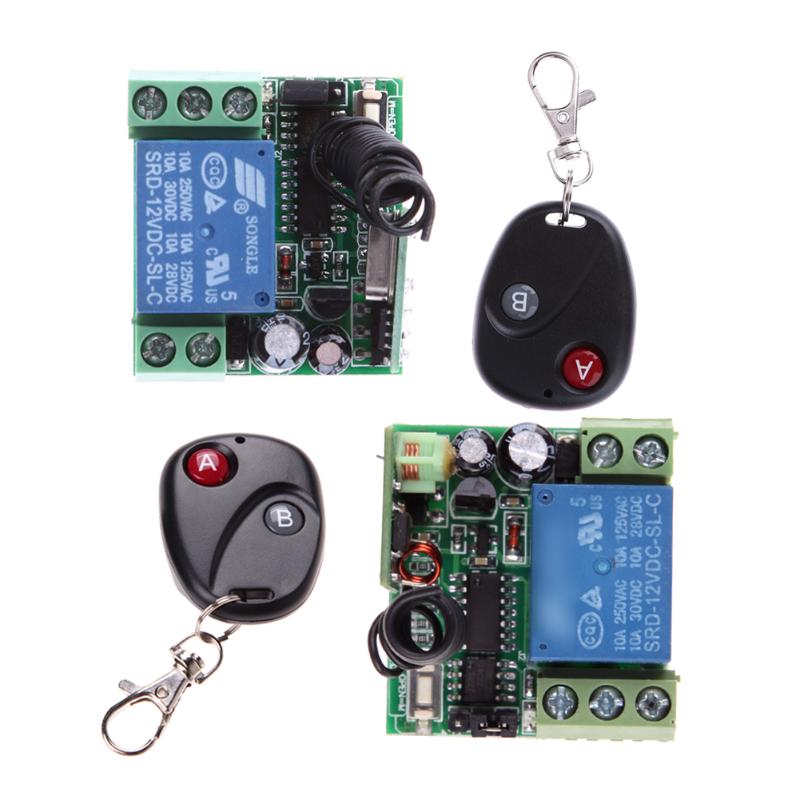 DC12V DC12V 10A 1CH Wireless Remote Control Switch Transmitter with Receiver 35 mm * 32 mm * 17 mm Transmitter with battery
