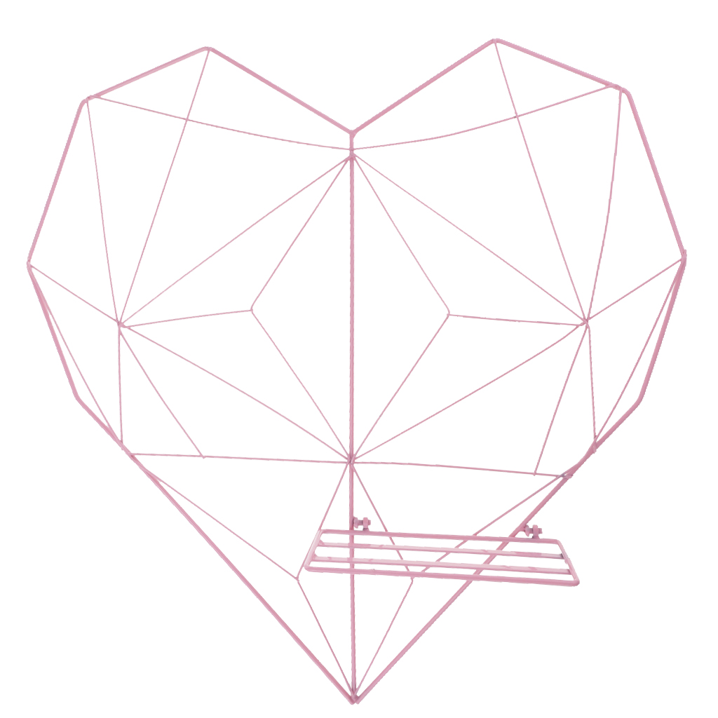 Love Heart Metal Mesh Grid Panel Decor Room DIY Photo Wall Art Display