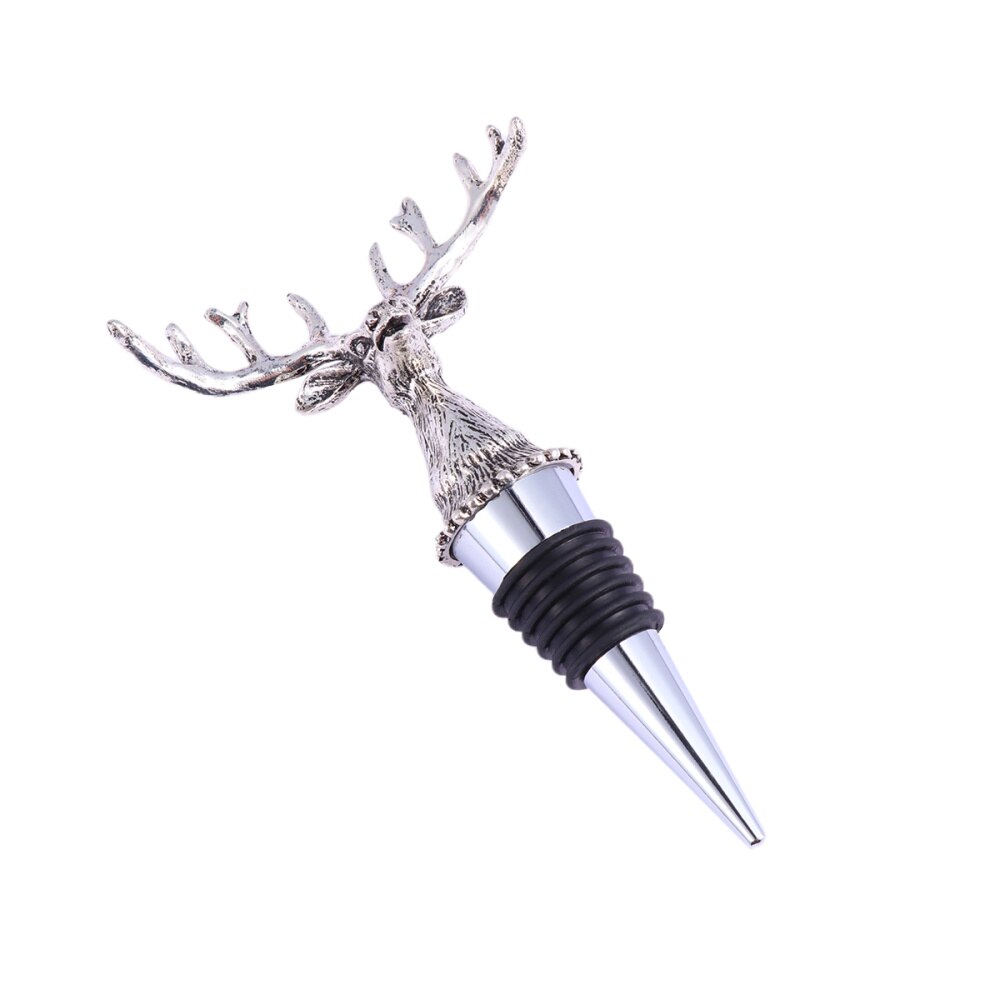 Wine Stopper Cork Simulated Animal Bottle Plug Beverage Stoppers for Bar Party Restaurant (Elk)