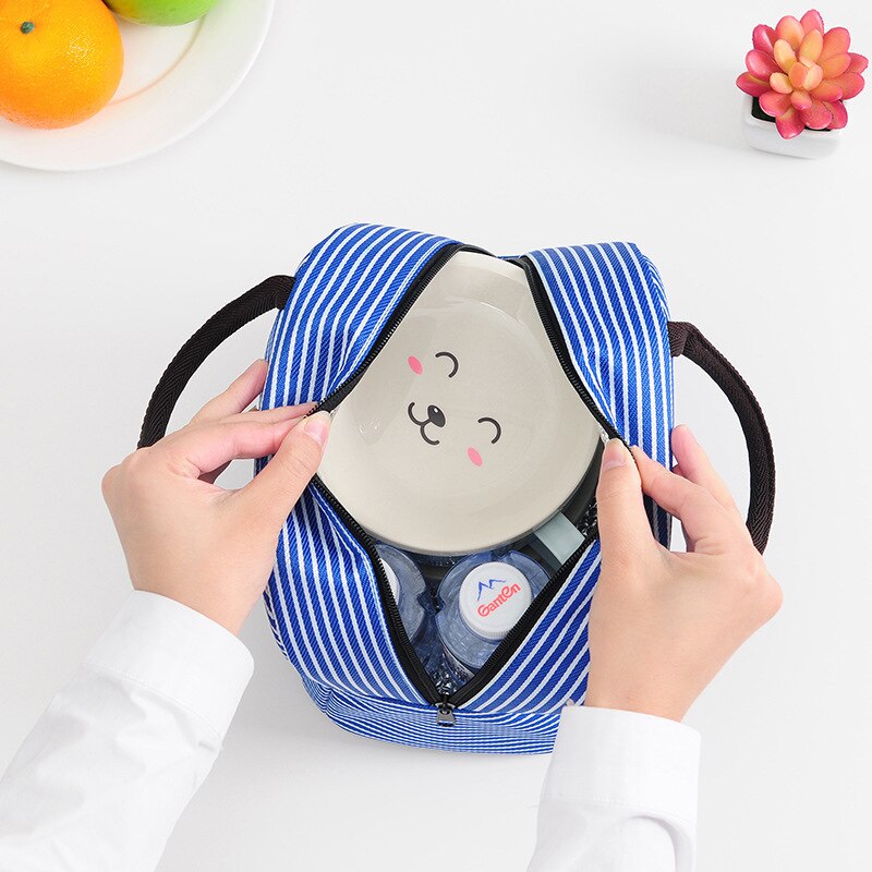 Women Reusable Insulation Lunch Bag Kids Warm Keeping Lunch Thermal Box Cooler Tote Handbags Food Bags