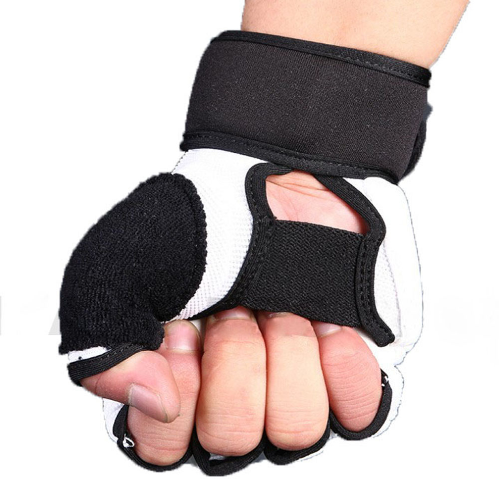Wtf taekwondo godkende pu palme beskytter vagt judo hånd handsker beskytter gear boksning karate udstyr hånd vagt voksen og børn