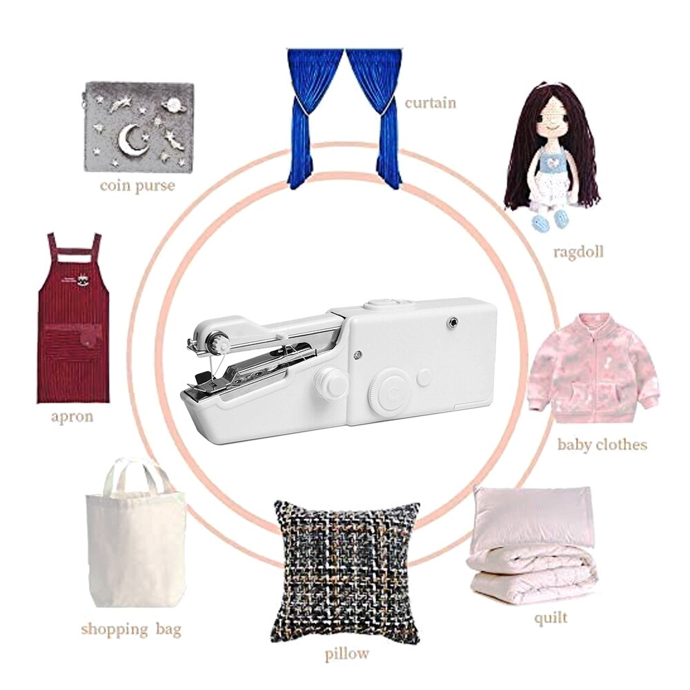 Mini Hand-held Electric Sewing Machine Multifunctional Household Pocket Semi-automatic Sewing Machine Manual Handy Stitch