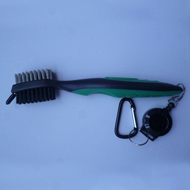 Brosse de nettoyage de Club de Golf Double face avec porte-clés pour Club de Golf avec outil de tyrolienne rétractable: GR