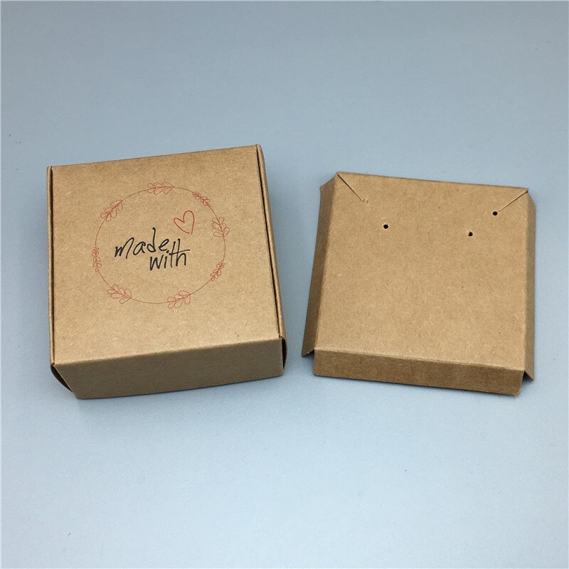 Paper Cardboard Aircraft Packing Boxes Jewelry Set Kraft Boxes Necklace Pendant Earring Displays Box: Made With