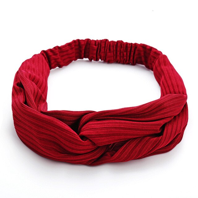 Bandeau d'hiver pour femmes, nœud supérieur, turban, bandeau, accessoire pour cheveux couleur bonbon: 60494