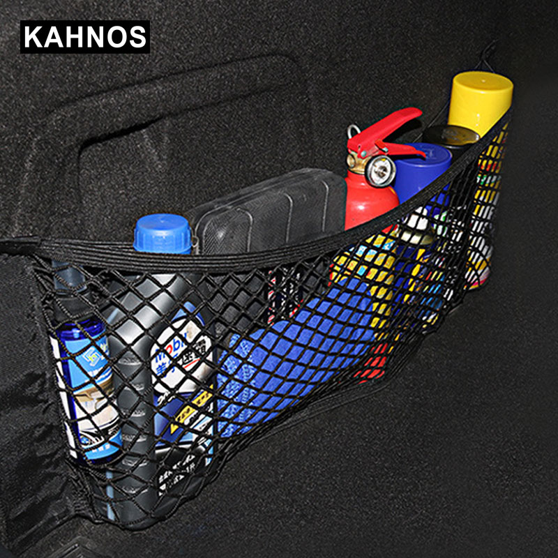 Mesh in trunk organizer car trunk net nylon suv auto cargo storage mesh organizer in bagagerum til biler bagagenet rejser lomme
