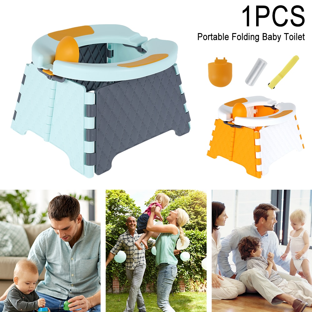 Portable Mobile Baby Folding Toilet Seat Potty Training Seat No-clean Children's Potty Urinal Indoor And Outdoor Toilet Seat