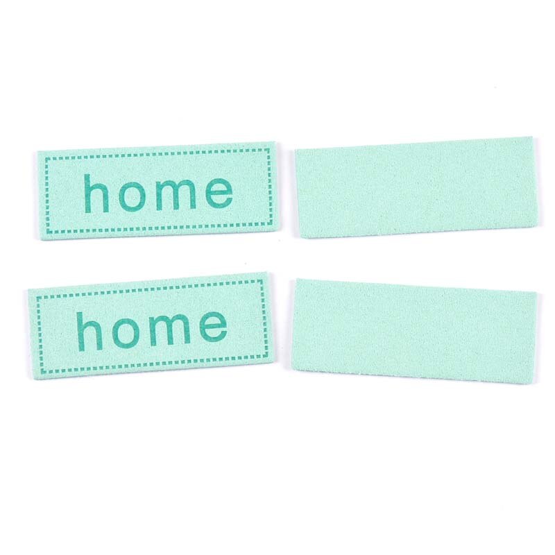 10 st hemmönster handgjorda klädmärken präglade taggar diy flagg etikett för plaggsömtillbehör 25 x 65mm: Blå