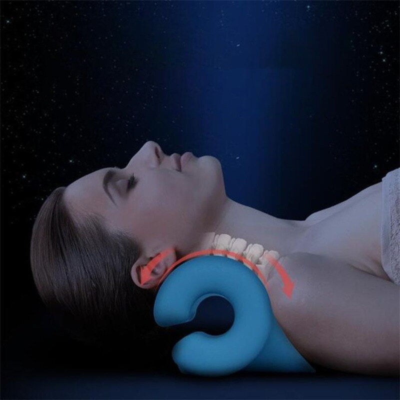 Oreiller relaxant de chiropratique pour le cou et les épaules, dispositif de Traction du cou, soulage la douleur et le Massage de la colonne cervicale