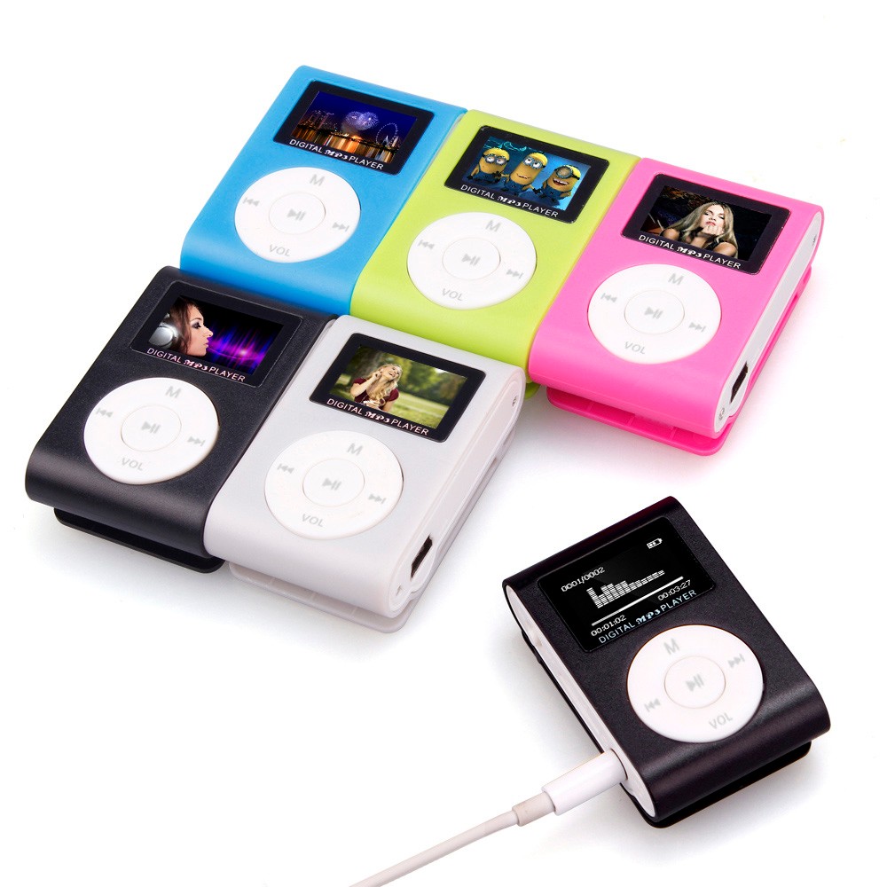 MP3 Speler Usb Clip Speler Draagbare Mini Muziek Media Lcd-scherm Ondersteuning 32Gb Micro Sd Tf Card Walkman Lettore