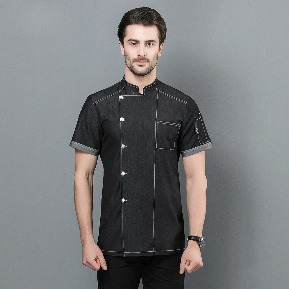 Summer Chef Restaurant Uniform Food Service Kitchen Workwear Women and Men Short Sleeve Catering Jackets Tooling Uniform