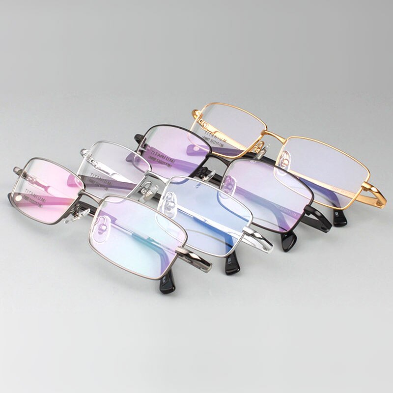 Hotony Men Titanium Alloy Glasses Frame Optical Eyeglasses Prescription Eyewear Full Rim Frame Spectacles Vision Frame
