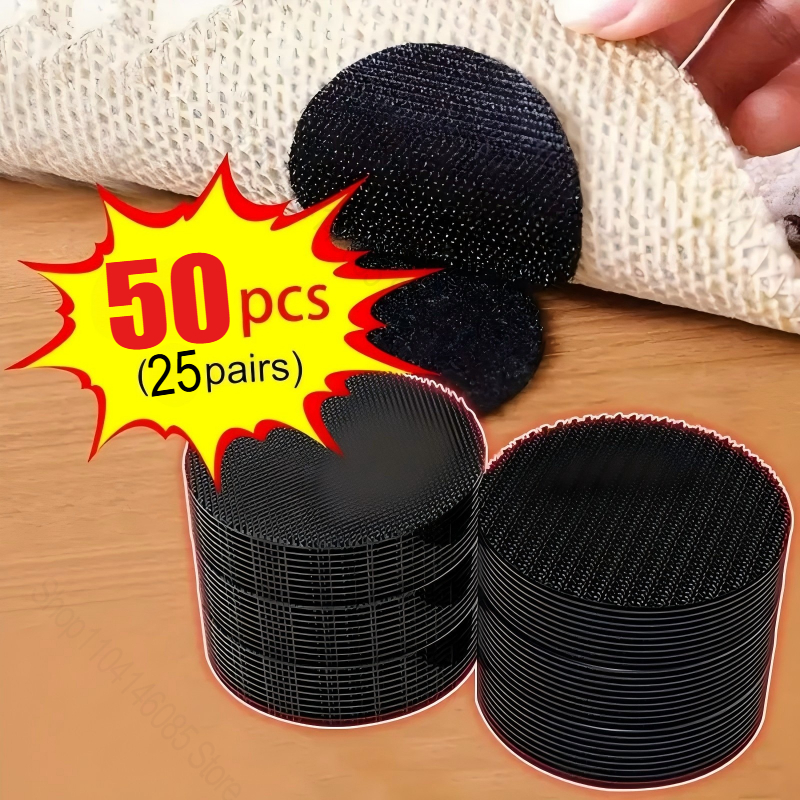 Almohadillas para alfombras de coche, adhesivo automático con velcrostep, almohadilla para salpicadero, costura, pegatinas fijas de doble cara, parche de fijación, alfombra para suelo, artes DIY