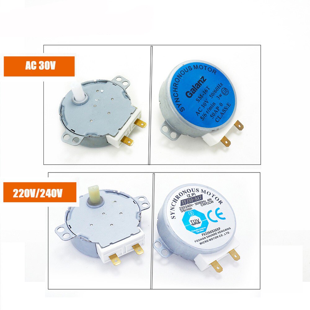 Mini mikrobølge drejeskive drejebords motor synkron motor  sm16t ac30v til galanz mikroovn 220v 240v tyj 50-8 a 7 alarmsystem