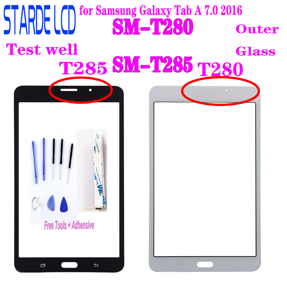 7&quot; for Samsung Galaxy Tab A 7.0 SM-T280 SM-T285 T280 T285 Outer Glass Panel Lens Parts Replacement ( Not Touch Screen )