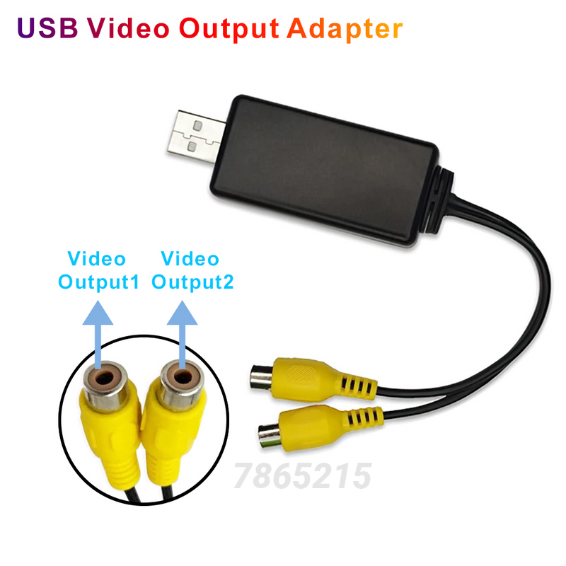 Câble RCA de ligne de sortie vidéo Usb, pour autoradio, lecteur multimédia, écran d'appui-tête, adaptateur HD USB vers RCA