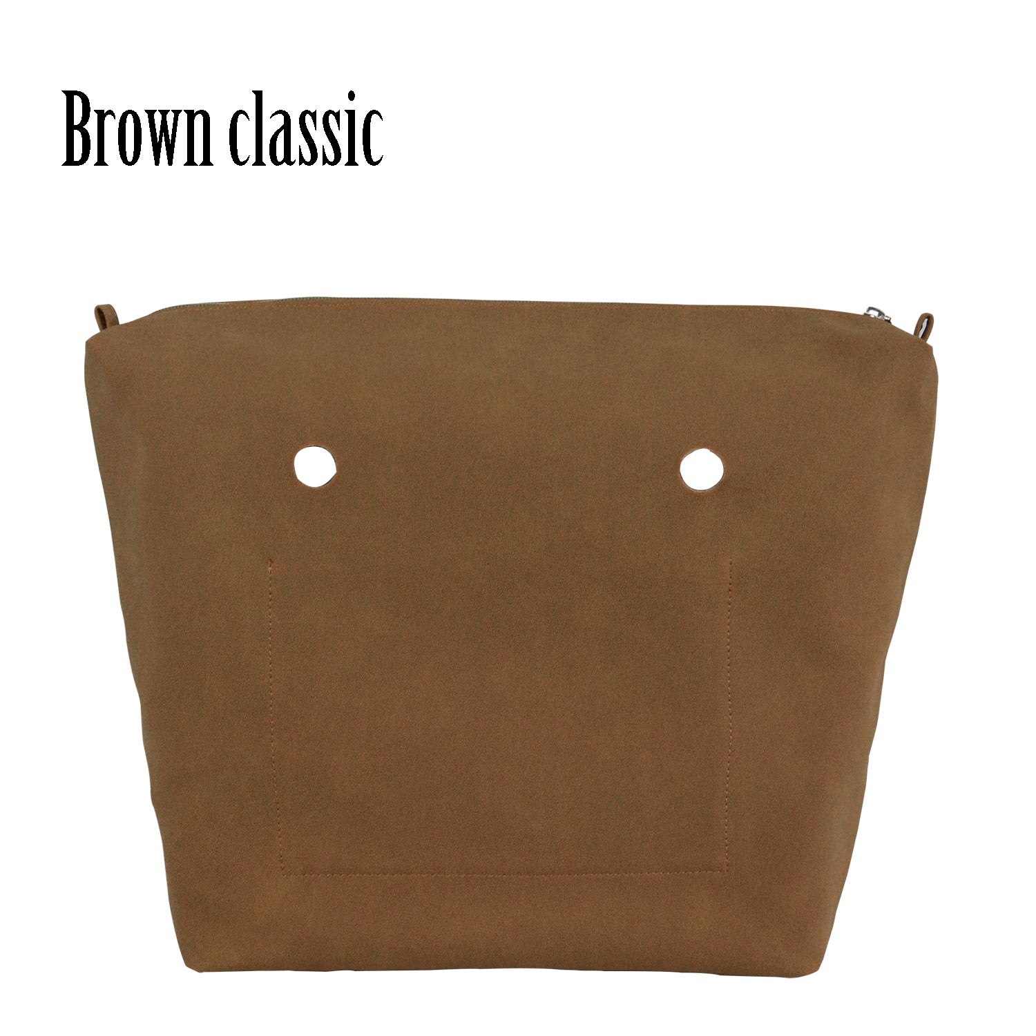 New DELL'UNITÀ di ELABORAZIONE del Rivestimento Impermeabile Nubuck Frosted Inserto In Pelle Con Cerniera Tasca Interna per Obag Classic Mini orga per O Delle Donne DEL SACCHETTO borsa: brown classic