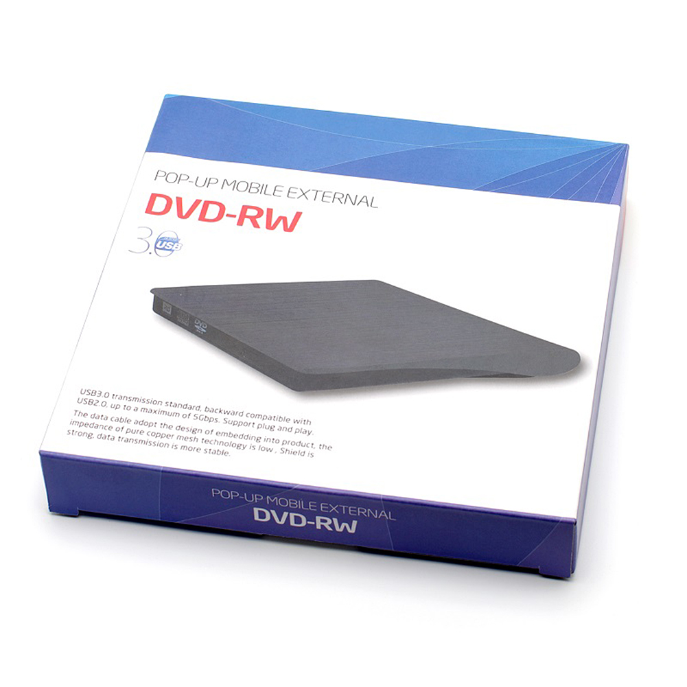 Caja de unidad óptica USB 3,0 tipo C, DVD externo, CD, ROM, escritor ODD, lector, reproductor, unidad óptica, funda para PC y portátil