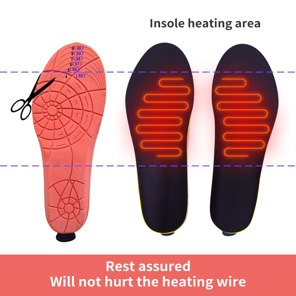 USB Verwarmde Inlegzolen met LED Draadloze Afstandsbediening Oplaadbare Verwarming Warm Pad Winter Sport Ski Thermische Binnenzool